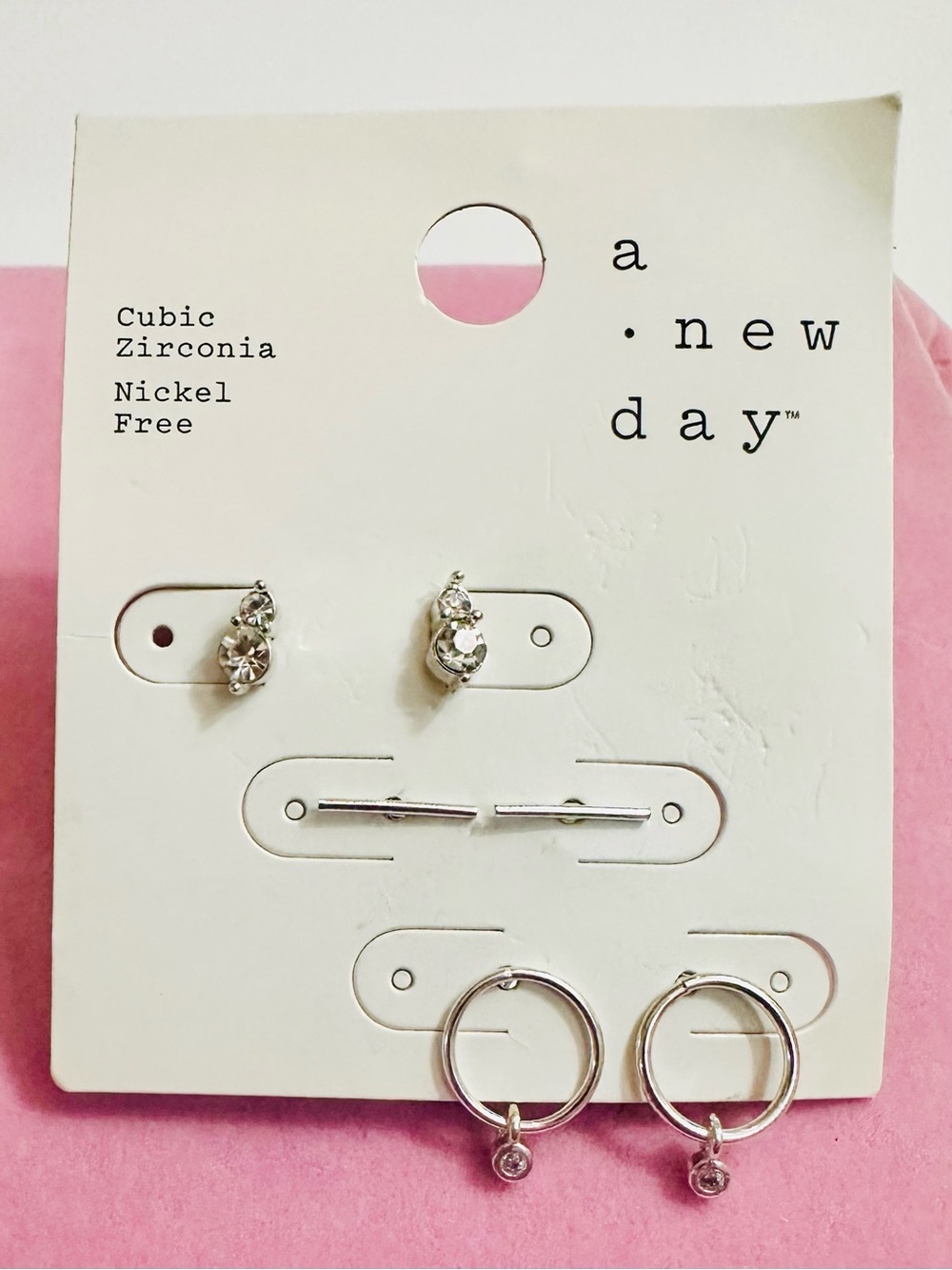 Silver Tone Earring Set
